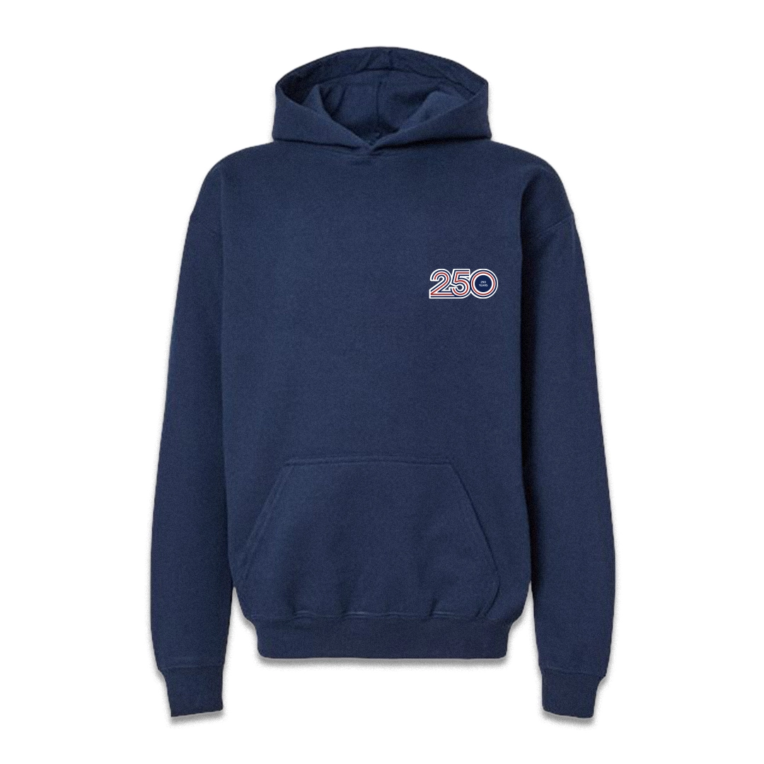 Youth Blue Hoodie — 250 Years of America