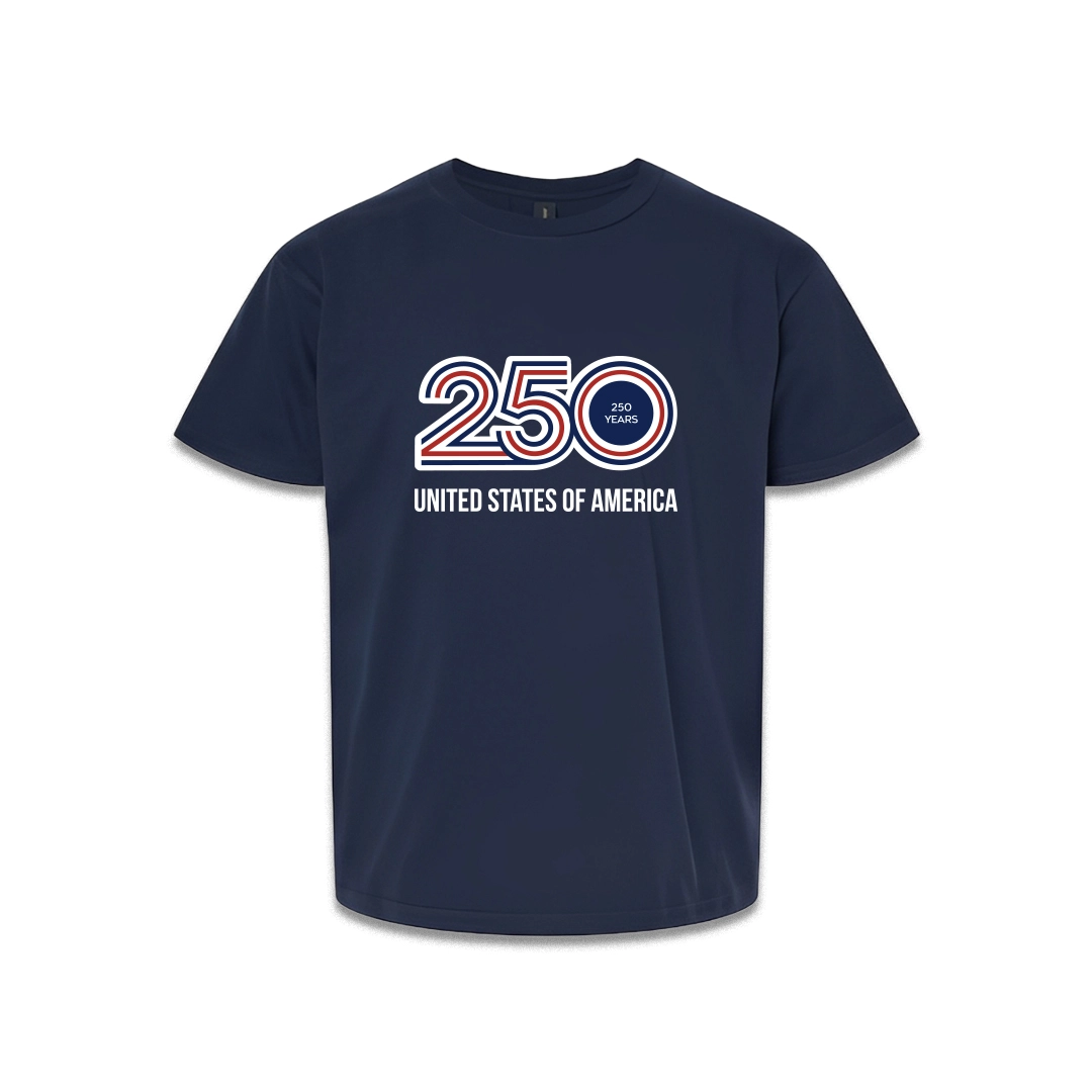 Youth Blue T-Shirt — 250 Years