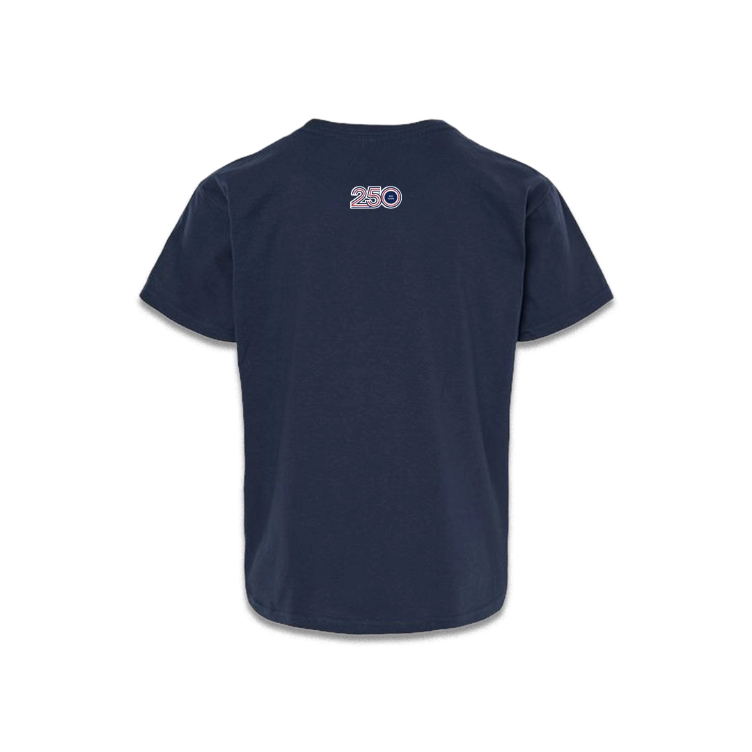 blue kids tshirt back