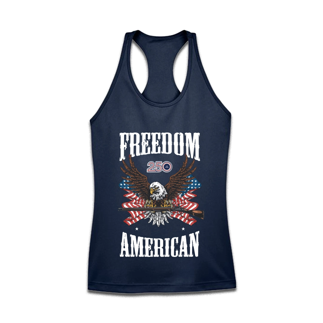Women's Blue Tank Top — Freedom