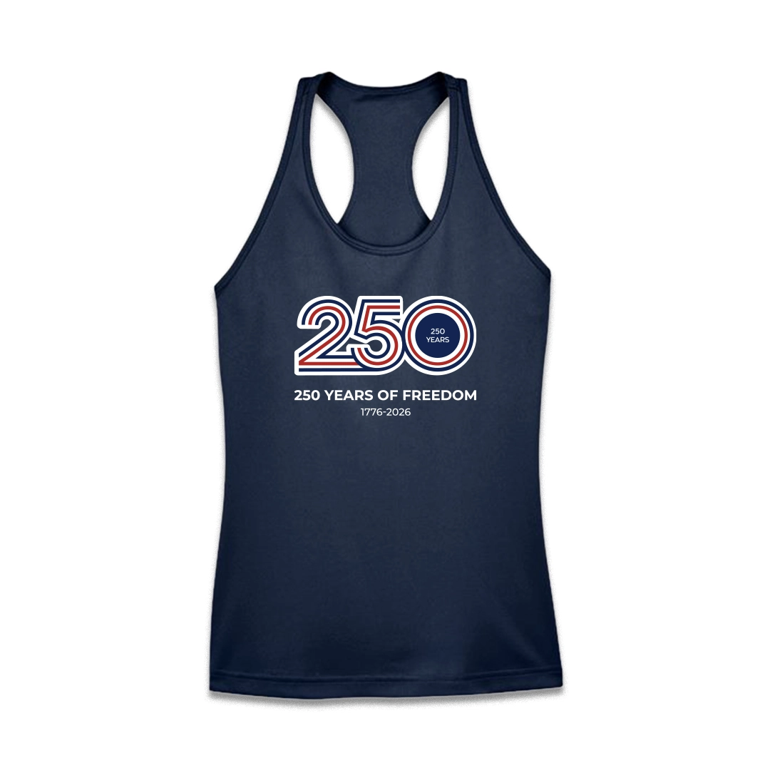 Women's Navy Tank Top — 250 Years