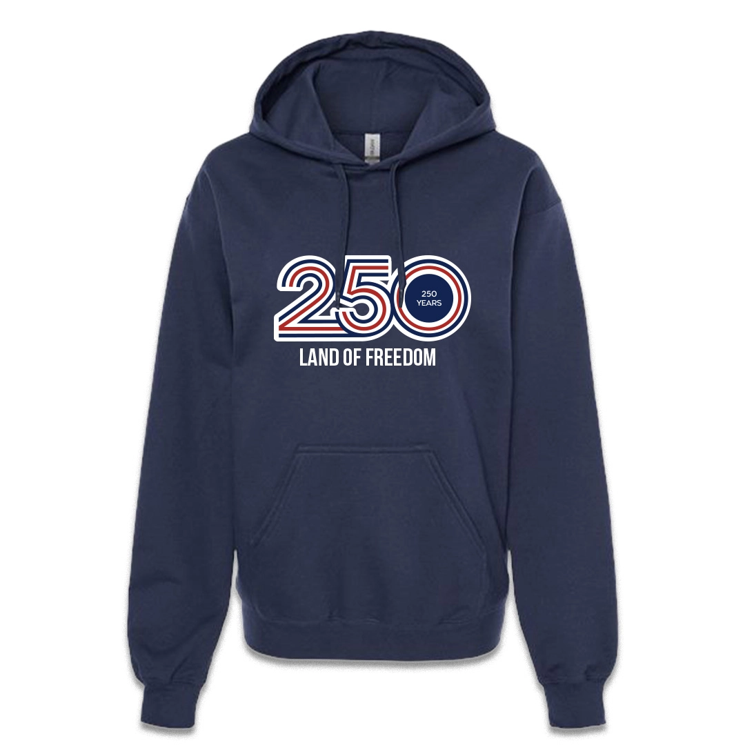 Unisex Blue Hoodie - Land of Freedom