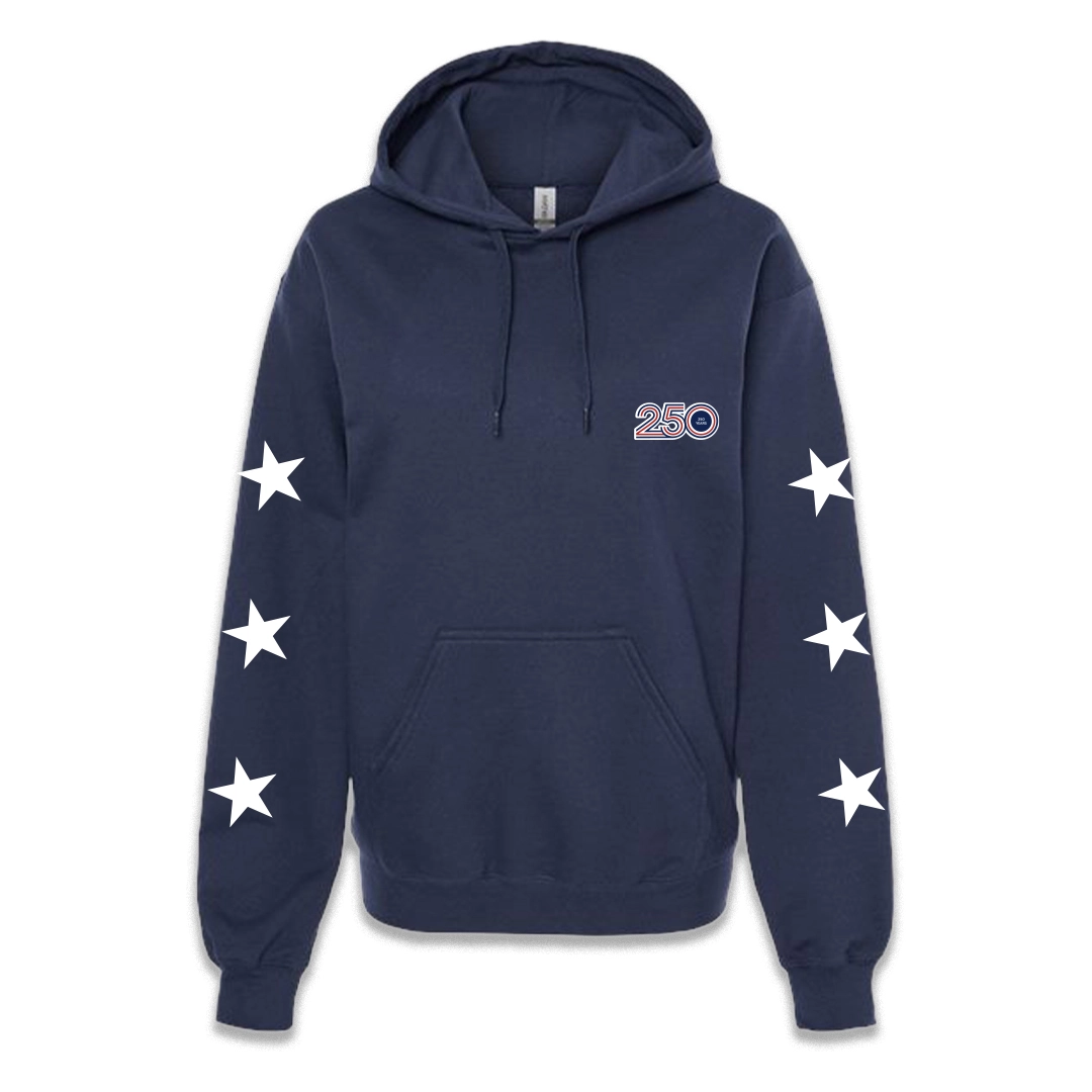 Unisex Blue Hoodie — Stars