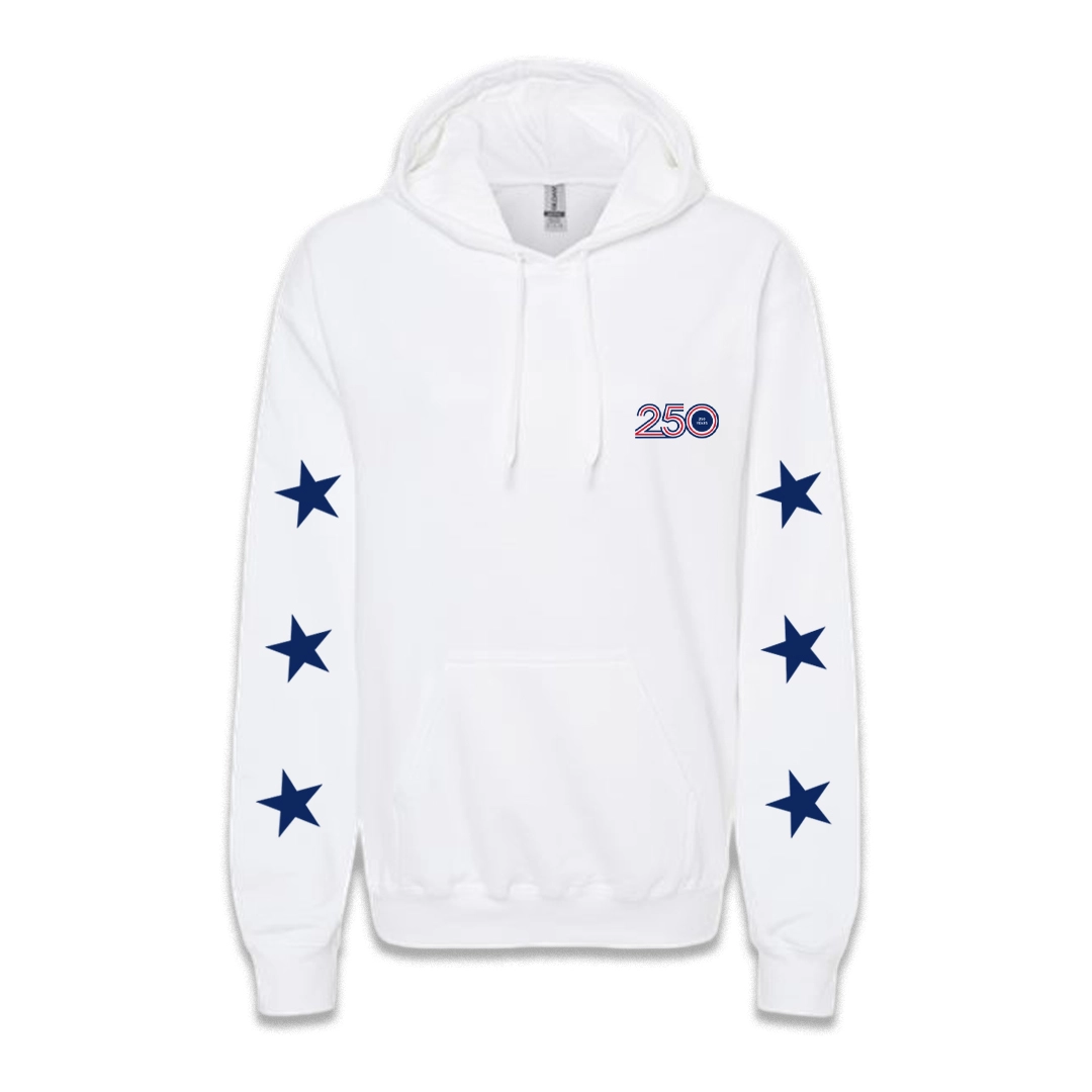Unisex White Hoodie — Stars