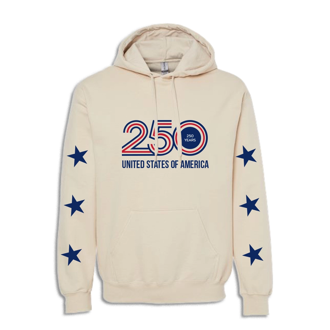 Unisex Beige Hoodie — 250 years of Freedom
