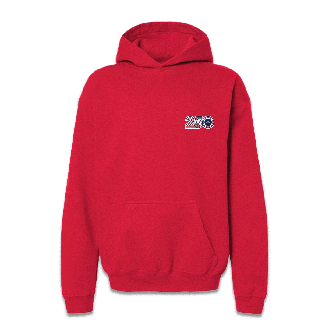 Youth Red Hoodie — 250 Years of America