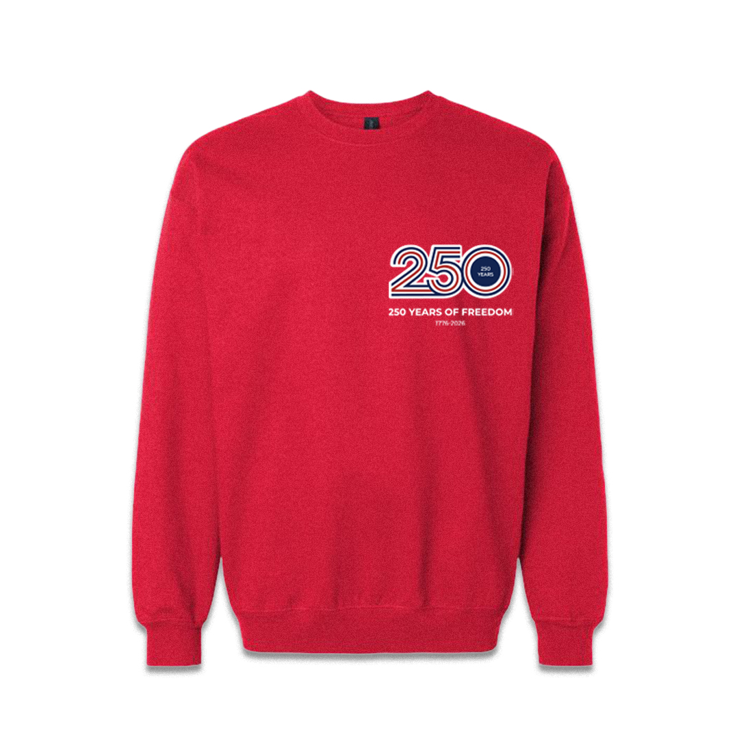 Unisex Red Sweatshirt — America 250