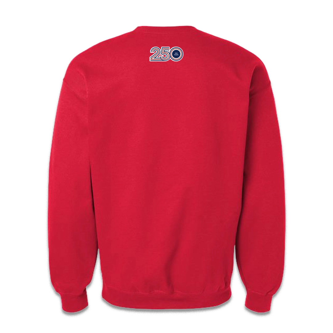 red sweatshirt back