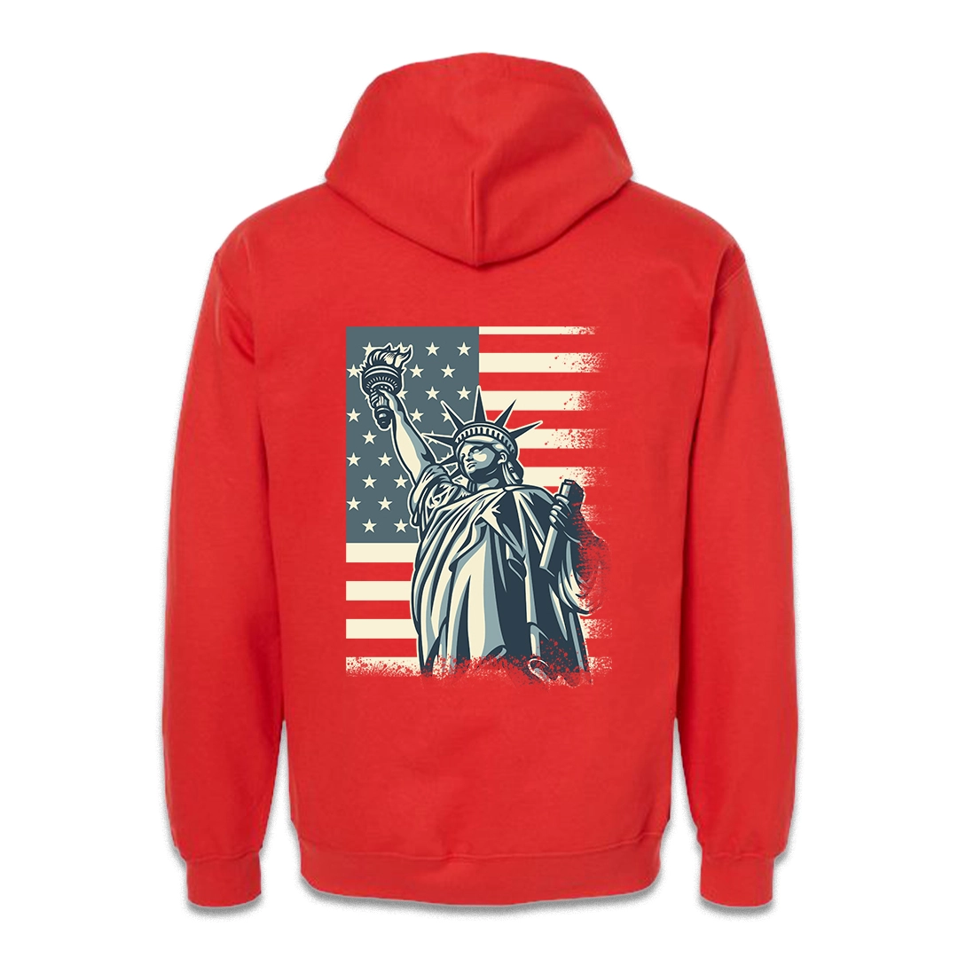 red hoodie back
