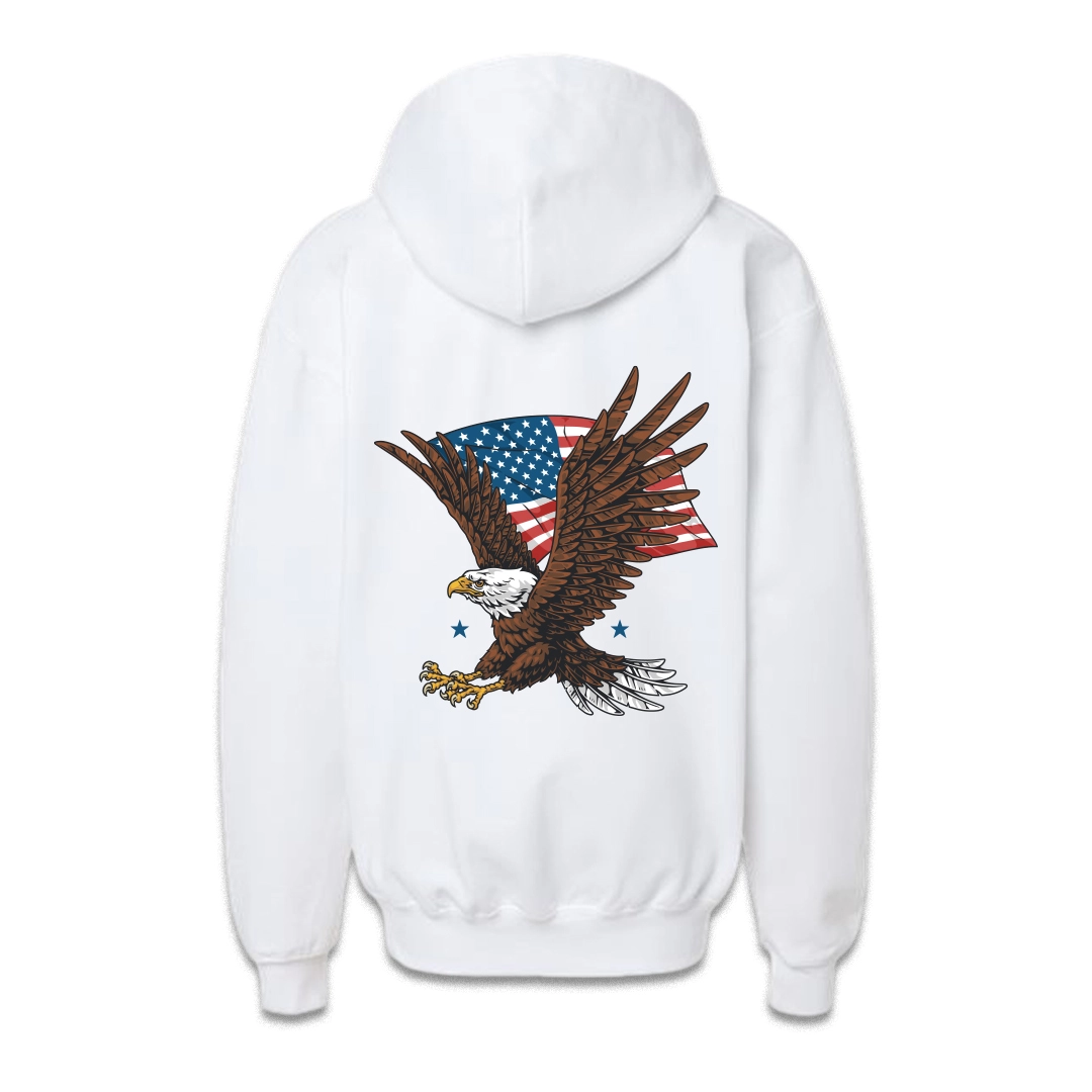 white kids hoodie back