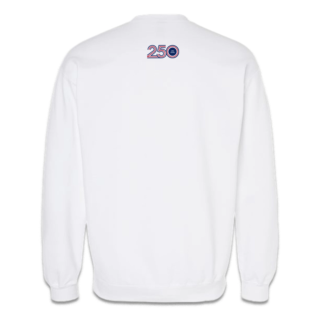 white sweatshirt back
