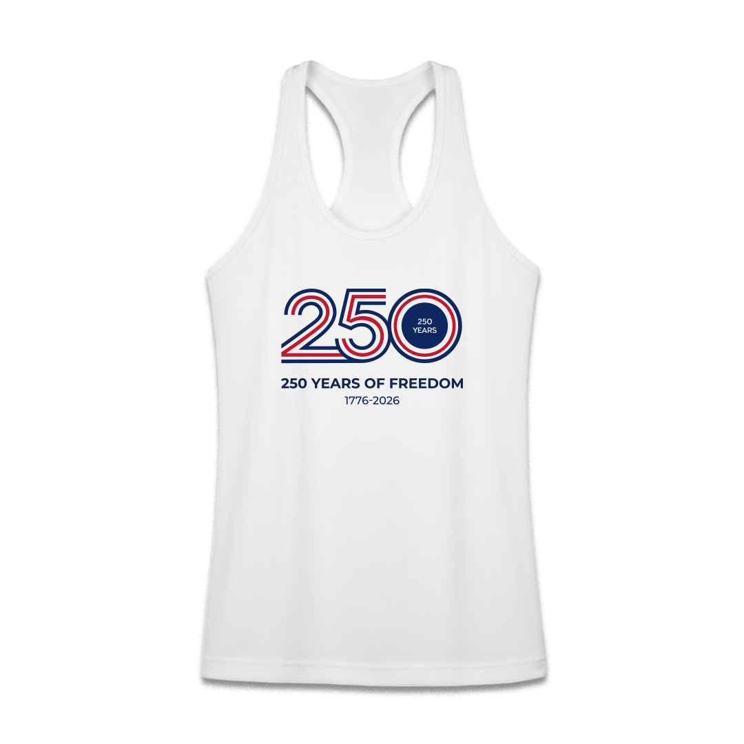 Women's White Tank Top — 250 Years
