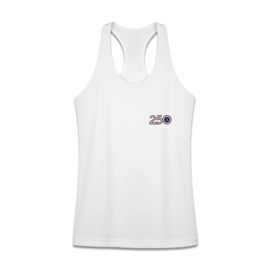 Women's White Tank Top — Flag & Eagle