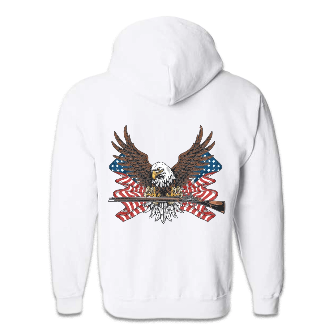 white zipup hoodie back