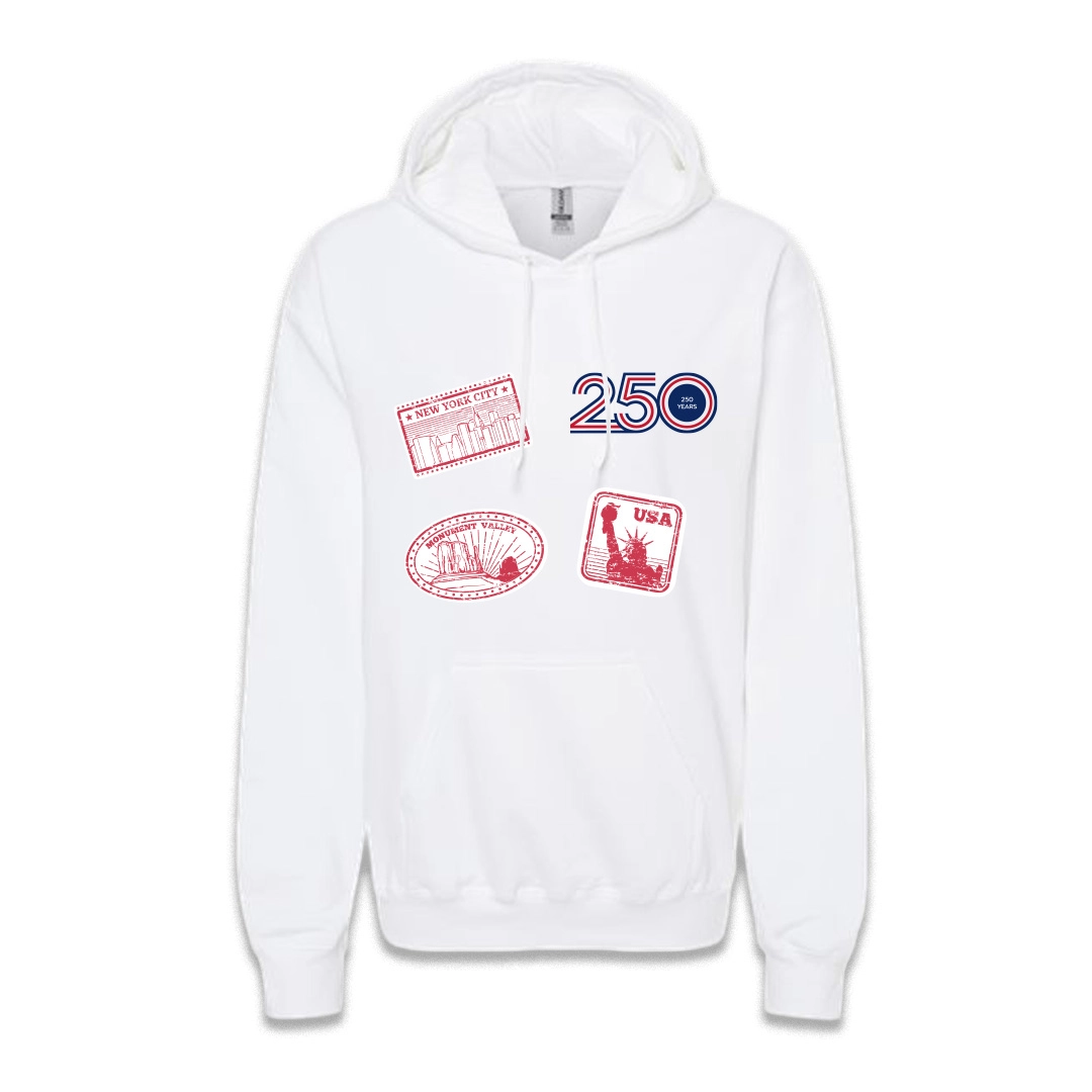 Unisex White Hoodie — Stickers