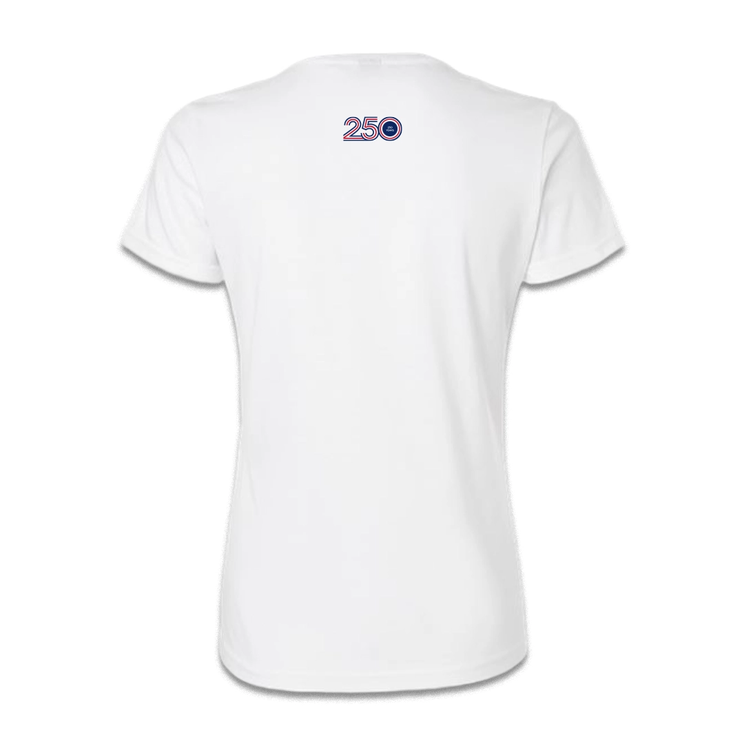 womens white vneck back